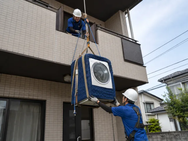 状況に合わせた手吊り作業